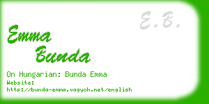 emma bunda business card